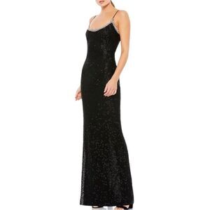 Mac Duggal Black Sequin Gown